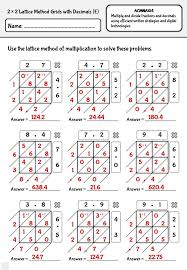 Lattice Method Of Multiplication With Decimal Numbers Contains The Australian Curriculum Code A Lattice Method Lattice Method Of Multiplication Writing Rubric