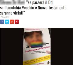 Eppure il giornale dei vescovi lo giustifica: Vecchio E Nuovo Testamento Vietati Se Passera Il Ddl Zan Nel Testo Non Esiste Alcuna Voce A Riguardo