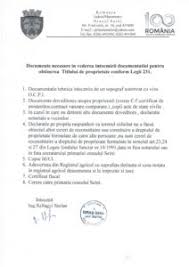 Pentru ca daca situatia nu sta asa, obligatoriu comisia locala pentru reconstituirea dreptului de proprietate privata asupra terenurilor din sectorul. Documente Necesare In Vederea Intocmirii Documentatiei Pentru Obtinerea Titlului De Proprietate Cf Legii 231 OraÈul Seini JudeÈul MaramureÈ