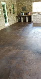 Wood You Look At That This Is A Rustic Concrete Wood Overlay Hand Textured Stained And Sealed Concrete Wood Floor Concrete Wood Stained Concrete Porch