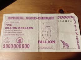 Image result for zimbabwe billion dollar note