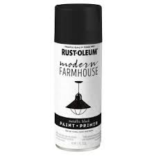 Rust Oleum Modern Farmhouse 11 Oz Metallic Black Spray Paint 339863 The Home Depot Black Spray Paint Matte Black Spray Paint Spray Paint Furniture