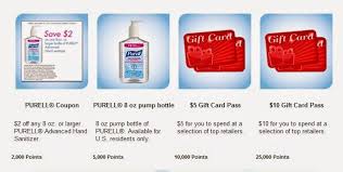 New Purell Loyalty Program Launches Earn Coupons Gift Cards More I Ve Already Earned Five Free Bottles Of Hand San Loyalty Program Gift Card Gifts Cards