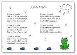 Il Pleut Il Mouille C Est La Fete A La Grenouille Paroles Illustrees De La Comptine