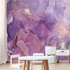Peel And Stick Purple Gold Abstract Watercolor Wallpaper Mural Etsy Watercolor Wallpaper Wallpaper Accent Wall Purple Accent Walls