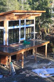 Timbercab l (1337 sq ft) $334k: Tamlin International Homes Ltd Gallery Project Photos Two Story House Design Modern Style House Plans Modern Cabin Exterior