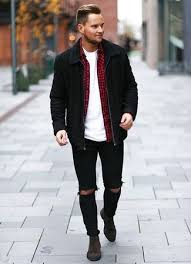 Chelsea boots for women are good with tapered, dark jeans and blouses for a casual vibe. Red And Black Gingham Long Sleeve Shirt With Dark Brown Suede Chelsea Boots Outfits For Men 5 Ideas Outfits Lookastic