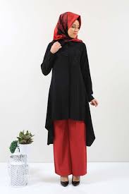 Onu Kisa Arkasi Uzun Tunik Pwr2560 Siyah Moda Stilleri Tunik Siyah