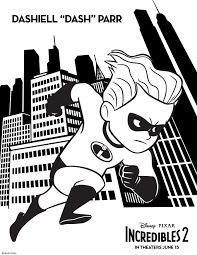 The website for kids' coloring pages, videos and leisure activities hellokids.com is amongst the best websites for kids' activities. Disney Pixar Incredibles 2 Coloring Pages Free Printables