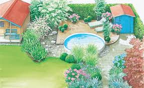 1 Garten 2 Ideen Gestaltungsideen Fur Einen Swimmingpool Pool Im Garten Garten Gartengestaltung