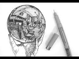 If the edge of an object's silhouette is parallel to the picture plane, we can calculate the angle of that edge in its reflection. Pen And Ink Drawing Tutorials How To Draw A Crystal Ball Reflection Youtube