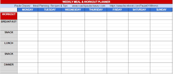COACH PAULA CHAVEZ: MEAL PLANNER BLANK TEMPLATE- PRINTABLE