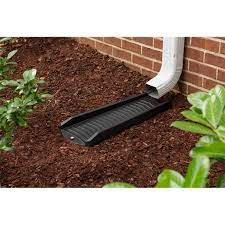 The majority of splash gutter guards are comprised of aluminum and secured with screws. Amerimax Home Products 24 In Black Splash Block 3015 12 The Home Depot
