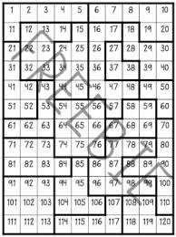 120 Chart Puzzles Freebie