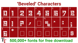 Beveled Font Beveled Ttf Otf Zip File Download Ttf Download File Bevel