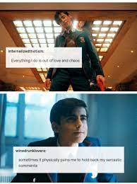 Pin By Dolphin On The Umbrella Academy In 2020 Under My Umbrella Academy Funny Memes