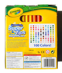 100 Count Crayola Supertips Washable Markers Whats Inside