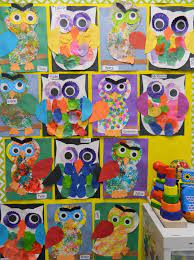 Owl Collages Preschool Art Projects Owl Activities Art Lessons Elementary