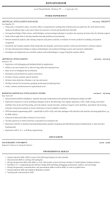 Don't settle for a good cv template, get the best cv template in the world. Artificial Intelligence Resume Sample Mintresume