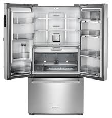 Check spelling or type a new query. Krfc604fss Kitchenaid 23 8 Cu Ft 36 Counter Depth French Door Refrigerator Stainless Steel Stainless Steel Hahn Appliance Warehouse