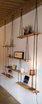 suspended oak shelves hanging shelves suspended oak custom in 2021 diy shelves design diy hanging shelves diy shelves ideas