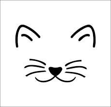 Cute Cat Mom Cat Face File Svg Ai Dxf Eps Png Digital Etsy In 2020 Cat Face Drawing Cat Face Cat Outline
