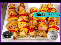 Grilled Chicken Kabobs Ninja Foodi Grill Recipe Youtube In 2020 Grilled Chicken Kabobs Chicken Kabob Recipes Chicken Kabobs