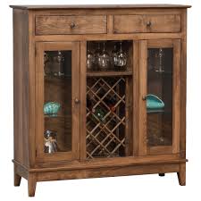 We use the highest quality slides, hinges, and hardwood. Daniel S Amish Dining Storage Shaker Wine Cabinet With Wine Glass Rails And Bottle Rack H L Stephens Wine Racks Wine Cabinets