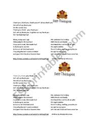 Like how life never stops changing but some things never change. Thanksgiving Song Songs For Children Esl Worksheet By Keticita