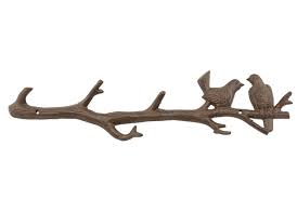 Maybe you would like to learn more about one of these? Cast Iron Birds On Branch Hanger With 6 Hooks Decorative Cast Iron Wall Hook Rack For Coats Hats Keys Towels Clothes 18 5x2x4 5 Rust Brown Buy Online In Bahamas At