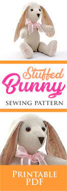 The instructions are a bit confusing on the male one. This Cute Bunny Plush Sewing Pattern Product Template Is Simple And Easy To Sew The Pattern A Sewing Stuffed Animals Stuffed Animal Patterns Soft Toy Patterns