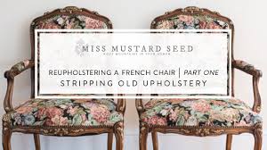 We also give lots of. Reupholstering A French Chair Part 1 Stripping Old Upholstery Youtube