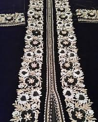 الامارات السعوديه قطر عمان جده دبي فساتين هيامي جلابيات قفطان قفاطين متجر بوتيك تاجره Embroidery Neck Designs Moroccan Fashion Tambour Beading