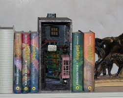 Book Nook Bookshelf Insert Magic Alley Book End Library Decor Etsy In 2020 Book Nooks Book Lovers Gifts Diagon Alley