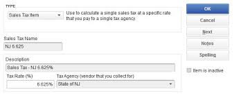 Nj Sales Tax Decrease For 2018 Quickbooks Instructions