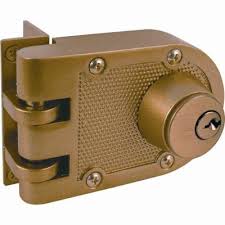 Prime Line Jimmy Resistant Deadlock Diecast Brass Color Angle Strike Double Cylinder U 9972 The Home Depot Door Locks Deadbolt Lock Patio Door Locks