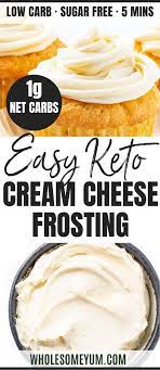 Low Carb Keto Cream Cheese Frosting Recipe Without Powdered Sugar Keto Cream Keto Desserts Cream Cheese Low Carb Recipes Dessert