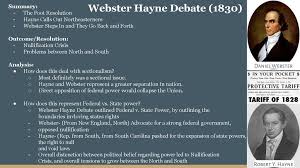 Webster Hayne Debate 1830 Ppt Download