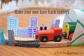 Make Your Own Train Track Scenery Childrens Activities Wooden Train Track Toy Car