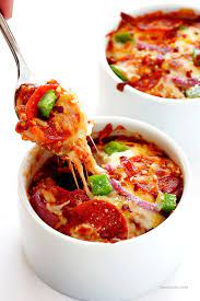 Easy Quinoa Pizza Bowls Gimme Some Oven Recipe Delicious Pizza Pizza Bowl Easy Quinoa