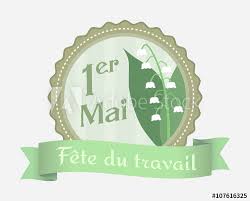 Mais la révolution passe par là et dès 1793, le calendrier républicain associe le muguet au jour républicain du 26 avril. Badge Vintage Avec Muguet Pour La Fete Du Travail Le 1er Mai Stock Vector Adobe Stock