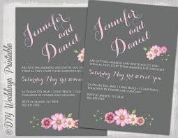 Wedding Invitation Template Gray Pink By Diyweddingsprintable 8 00 Diy Printable Wedding Invitations Etsy Wedding Invitations Wedding Invitations