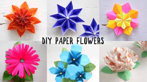 Then with both hands move the frames around a bit to thoroughly coat the frames, and using your hand gently over the pressing flowers. 6 Easy Diy Paper Flowers Youtube