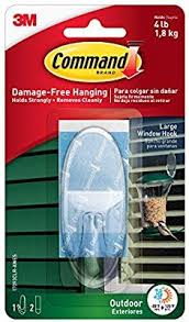 Amazon Com Command Outdoor Window Hook Large Clear 1 Hook 17093clr Awes Home Improvement Large Windows Outdoor Light Hooks