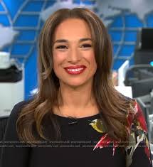 WornOnTV: Michelle Miller's black flower print dress