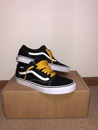 All orders are custom made and most ship worldwide within 24 hours. Vans Vans Old Skool Low Black Og Asap Rocky Yellow Laces