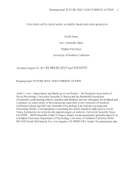 I will be myself again. Pdf From Future Self To Current Action An Identity Based Motivation Perspective