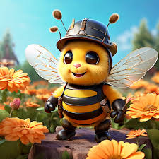 flanked by a group of adorable honey bee characters"