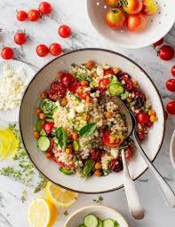 Tahini noodle salad with carrots & chickpeas. Cherry Tomato Couscous Salad Recipe Love And Lemons