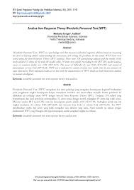 We did not find results for: Pdf Analisa Item Response Theory Wonderlic Personnel Test Wpt